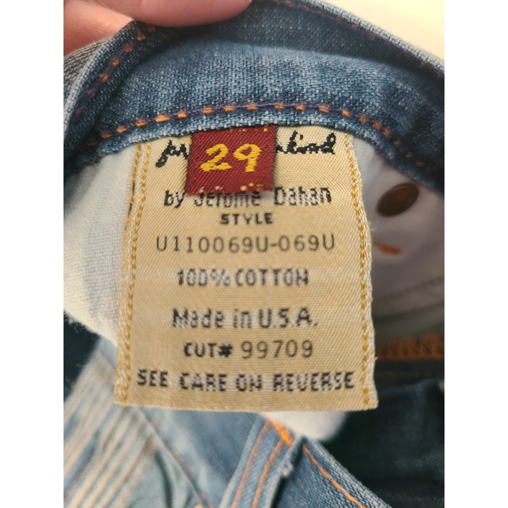 Y2K 7 For All Mankind Crinkle Pocket Bootcut Flare Jeans Light Wash Blue 29 - Picture 6 of 11